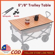 Wagon Table Top Aluminum Alloy Foldable Wagon Table Buckle Clip utility Wagon Camping Cart Board Wag