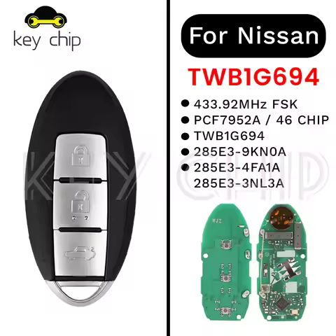 TWB1G694 Smart Key For Nissan Lannia Sentra NV200 433.92MHz FSK PCF7952A / HITAG 2 / 46 CHIP 285E3-9