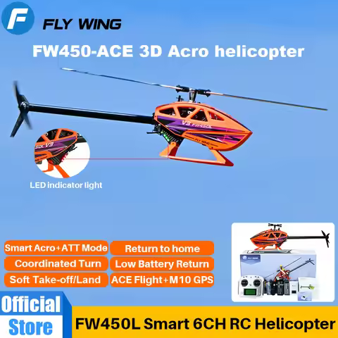 FLYWING FW450L-ACE RC Helicopter Smart Acro FW450 V3 Helicopter with ACE Flight Control ATT mode 3D 