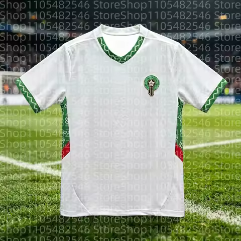 Summer Morocco White 3D Printed Football T-shirt Casual Short Sleeve Quick Drying T-shirt Family Mat