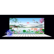 3d painting. stickers for aquariums, arowana fish tanks (back painting)