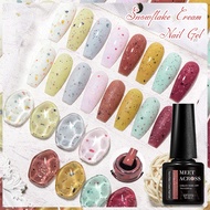 MEET ACROSS 7ml Snowflake Nail Gel Polish Semi Permanent Nail Art Manicure Soak Off LED UV Gel Nail 