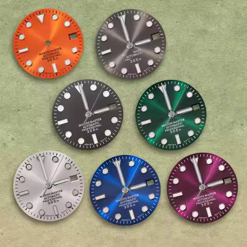 NG S Logo 28.5mm SUB MARINE Dial NH35/NH36/4R Movements C3 Green Luminous Watches for men Modificati