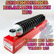 Shockbreaker Belakang VARIO 125 150 LED K59 berkualitas ORIGINAL AHM HONDA ORI ASL SHOCK SIAP PASANG