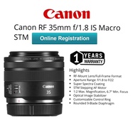 Canon Malaysia Set Canon RF 35mm F/1.8 IS Macro Stm Lens original (1 years warranty)