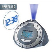 美國HoMedics SS-6000 投影CD 90度擺動 時鐘音響,定時 睡眠 立體聲 收音機 鬧鐘,CD/AM/FM