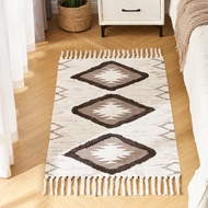 Boho Runner Rug Washable Hallway Rug Runner Non Slip Kitchen Area Rug Floor Mat With Tassels, Tufted
