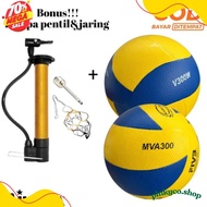 Independence Volleyball Mikasa V300W&Mva300 Official Mikasa Ball/ Free Valve Pump & Net