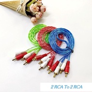 💡🇲🇾Ready Stock💡Stereo 3.5mm To 2 RCA Stereo 3.5 to 3 RCA 2rca to 2rca 3 RCA to 3 RCA 1.5M