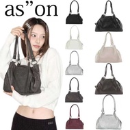 Korea ason Stray Bag Blogger Same Style 25FW Leather mini Motorcycle Shoulder Armpit Bag Large Capac