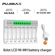 PUJIMAX 8slot battery charger AA/AAA battery NI-MH battery rechargeable battery smart fast charging