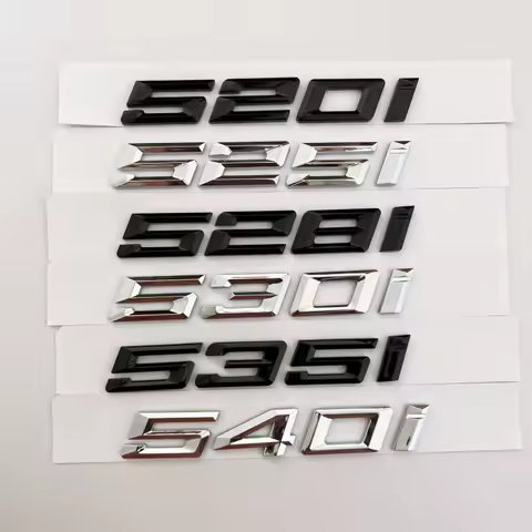 Car 3D ABS Trunk Letters Logo Badge Emblem Decal Sticker For BMW 5 series 520i 525i 528i 530i 535i 5