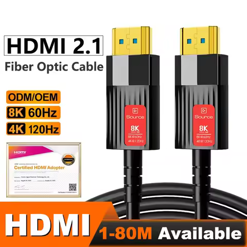 8K HDMI 2.1 Fiber Optic Cable HDMI-Compatible Cable 8K@60Hz 4K@120Hz 48Gbps HDR eARC For HDTV PS5 Pr