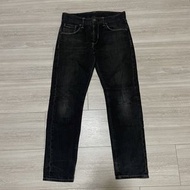 Levi's levis 39106-0004 508 W29 L32 黑色上寬下窄破壞牛仔長褲 512 510