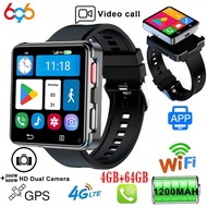 Smartwatch Dual Camera Videos Calls 4G Android Smart Watch Wifi GPS Watches Men Mini Smart Phone 4+6
