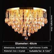 AODENG | Modern Amber Crystal Ceiling Light LED
