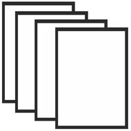 4pcs Magnetic for Black 30x40cm Self Adhesive PVC Picture Frame Home Decor Bedroom Living Room Wall