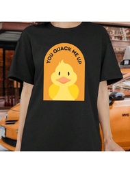 Funny Duck Women T-Women's Shirt Southern Charm Meets Hilarious Quacks - Men's Casual Summer Women's