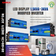 BOSCA Solar Power Inverter 1500W 2000W & 3000W DC12V To AC 220-230V W/LED Display Modified Inverter