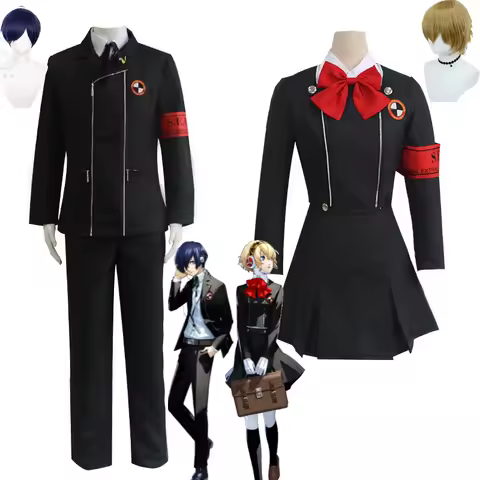 Aigis Minato Arisato Persona 3 Reload Cosplay Costume Gekkoukan High School Uniform Full Set Anime H