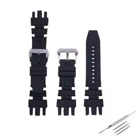26mm Men's rubber watch strap accessories compatible with Invicta Pro Diver Sport women's silicone w