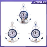 [LovoskiacMY] Wall Clock - Ship Wheel &amp; Nautical Beach Seaside Themed - 33cm