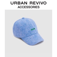 [Ready Stock] URBAN REVIVO2024 Summer New Style Ladies Retro Washed Street Trendy Embroidered Baseball Cap UAWA40187