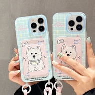 Latest Dog Lanyard Lattice Card Holder Soft Casing hp Oppo A6 A6X A6S A6 Pro 5G C75 C75x Note 60 60x