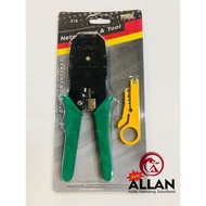 Allan Network Crimping Tool and Network Lan Cable Tester / Lan Tester with battery/ Insulated Wire