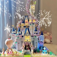 [48Hourly Delivery]Compatible with Lego Disney Castle Gift Birthday Building Blocks Girl Micro Particle Decoration Assembled Toy Surprise Dream