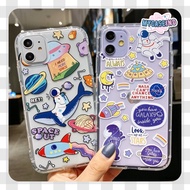Space printing anticrack case oppo A3X A16 A55 5G a15 a31 a1k a54 a5s A7 a12 a5 a9 2020 f1 plus f3 p