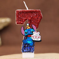 Nến Số 3D Hoạt Hình Lilo & Stitch Dễ Thương Stitch 0-9 Trang Trí Bánh Sinh Nhật Nến Cắm Bánh Chất Li