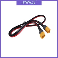 QUU 1PC XT60 Male to Male Plugs Extension Cable Leads Silicone Wire 12AWG Silicone Wire for RCs  Mot