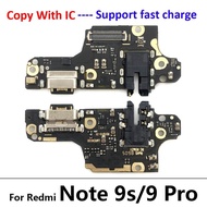 USB ชาร์จพอร์ตบอร์ด Flex Cable Connector สำหรับ Xiaomi Poco X3 M4 Pro M3 Redmi หมายเหตุ7 8 8T 9S 9 1