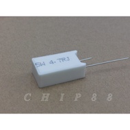 (5C) Ceramic Plug Resistor 5W 4.7RJ 1% Copper Pin, 100% New.