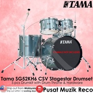Tama Stagestar 5-piece Drum Set with Hardware and Throne SG52KH6 CSV Charcoal Silver