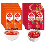 (42/36 sachet) ABC Saus Tomat Sachet Pedas Per 3 Renteng sambal soimah extra Masakan Sauce Bahan Sao