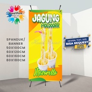 Spanduk Banner MMT Jagung Molor Es Kul kul Es Krim Aice Es Kuwut Bali Es Kepal Milo