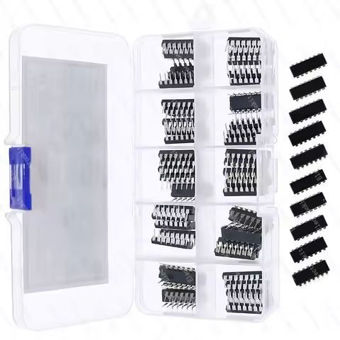 50Pcs IC Chip kit 74ls00 74ls04 74ls08 74ls32 74ls48 74ls73 74ls74 74ls86 74ls90 74ls125 74ls138 74l