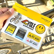 Cycle Enthusiast Sticker Pack Cool Bicycle Stickers