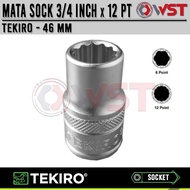 Mata sock 3/4Inch 12pt 46mm TEKIRO / Mata Sok 3/4 inch