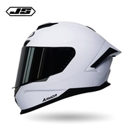 Helmet JS Armor Z Original White Single Visor Full Face Helmet Cool Men's Racing Helmet/, SNI Certif