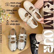 (TYPE 1) Marry Jane Women's Doll Shoes Cross Strap Buckle Sole 2P Korean Y2K Style - Tarie Shoes