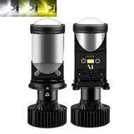 H4 LED Projector Lens 30000LM 120W Mini H4 Bi LED Lenses Car Headlight Bulbs 3000K+4300K+6000K High 