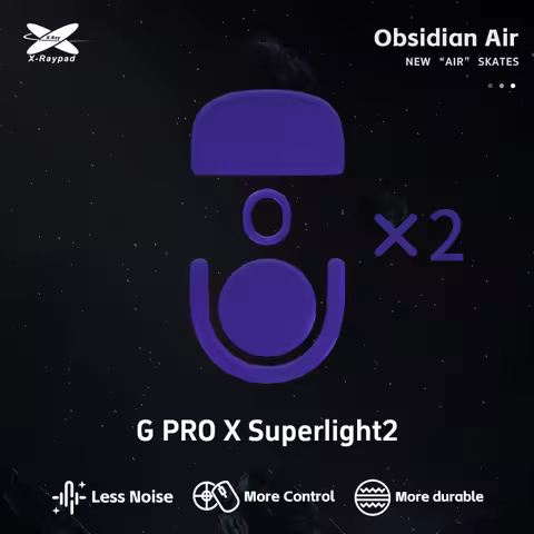 X-Raypad Obsidian Air Mouse Skates for G PRO X SUPERLIGHT 2/ X2 SUPERSTRIKE – Quiet & Control