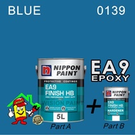 BLUE 0139 - NIPPON EA9 EPOXY FINISH HB ( 5L ) / EPOXY FLOOR PAINT / HEAVY DUTY / PROTECTIVE COATING 