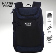 MARTIN VERSA Dominic L Men's Backpack 45 Cm College Work Backpack Nylon Fabric Dominic-BlackBlue