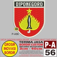 P-A56 LOGO EMBROIDERY PATCH KODAM LOGO DIPONEGORO - GIB REVIEW/TESTIMONI