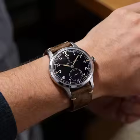 Hruodland F032 Men Aviator Watch 36MM Pilot Quartz VD78 Movement 5M Waterproof BGW9 C3 Dual Luminous