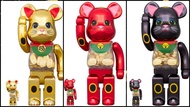 蝕賣清倉Bearbrick 招財貓小判400+100 金02+紅+黑三隻全新靚盒 不散賣